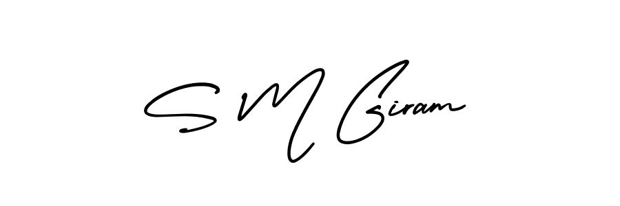 Also You can easily find your signature by using the search form. We will create S M Giram name handwritten signature images for you free of cost using AmerikaSignatureDemo-Regular sign style. S M Giram signature style 3 images and pictures png