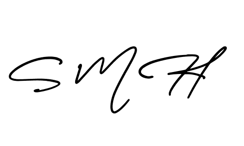 Similarly AmerikaSignatureDemo-Regular is the best handwritten signature design. Signature creator online .You can use it as an online autograph creator for name S M H. S M H signature style 3 images and pictures png