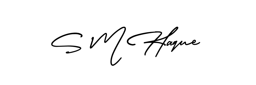 How to Draw S M Haque signature style? AmerikaSignatureDemo-Regular is a latest design signature styles for name S M Haque. S M Haque signature style 3 images and pictures png