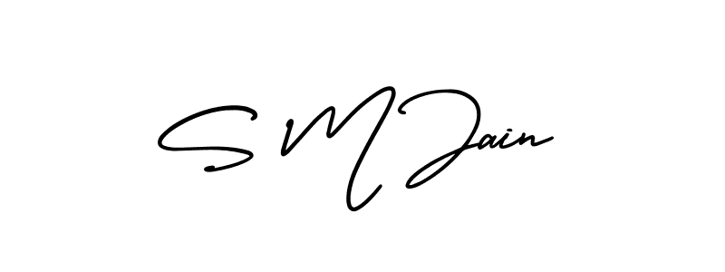 Also You can easily find your signature by using the search form. We will create S M Jain name handwritten signature images for you free of cost using AmerikaSignatureDemo-Regular sign style. S M Jain signature style 3 images and pictures png