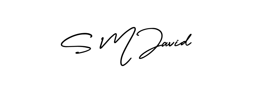 S M Javid stylish signature style. Best Handwritten Sign (AmerikaSignatureDemo-Regular) for my name. Handwritten Signature Collection Ideas for my name S M Javid. S M Javid signature style 3 images and pictures png