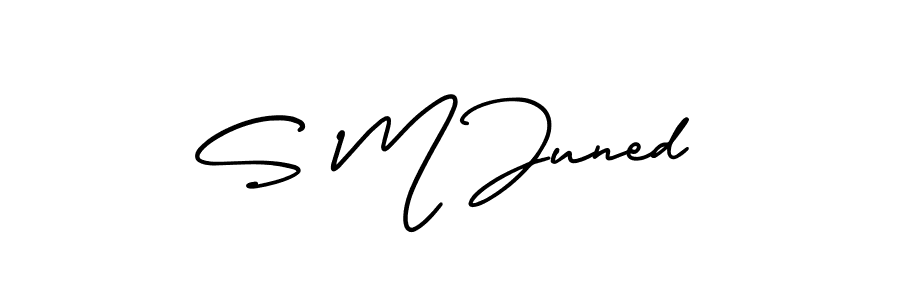Also we have S M Juned name is the best signature style. Create professional handwritten signature collection using AmerikaSignatureDemo-Regular autograph style. S M Juned signature style 3 images and pictures png