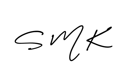 The best way (AmerikaSignatureDemo-Regular) to make a short signature is to pick only two or three words in your name. The name S M K include a total of six letters. For converting this name. S M K signature style 3 images and pictures png