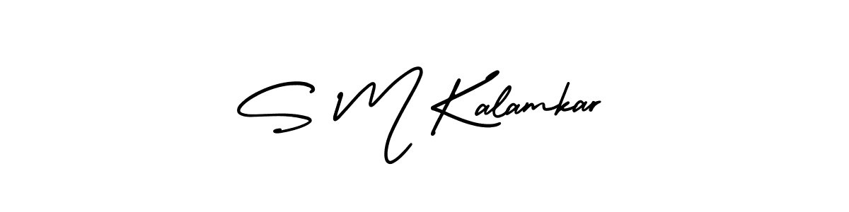 You can use this online signature creator to create a handwritten signature for the name S M Kalamkar. This is the best online autograph maker. S M Kalamkar signature style 3 images and pictures png