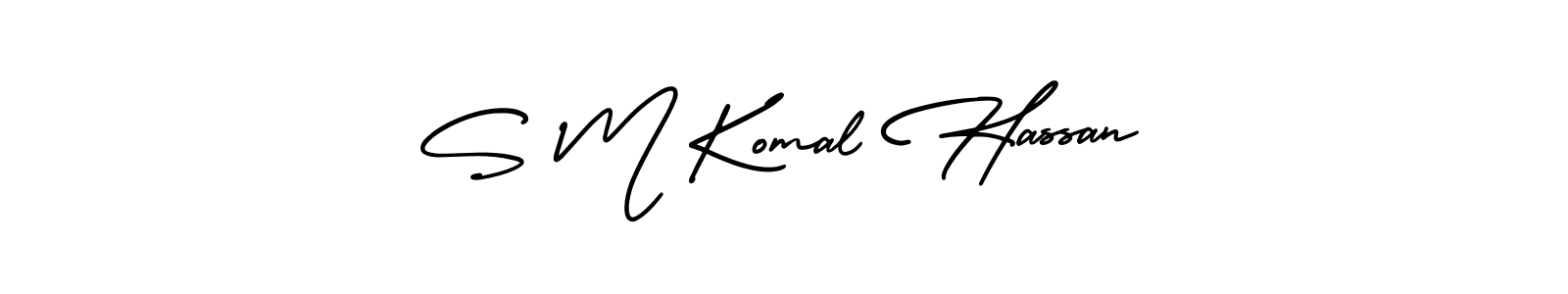 Also we have S M Komal Hassan name is the best signature style. Create professional handwritten signature collection using AmerikaSignatureDemo-Regular autograph style. S M Komal Hassan signature style 3 images and pictures png