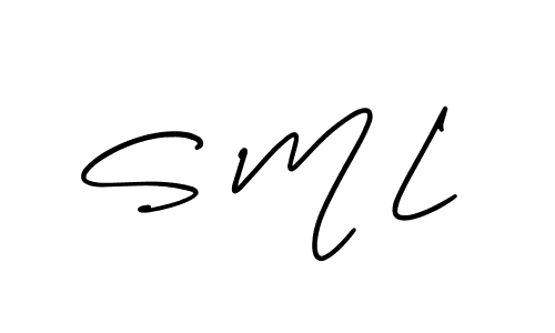 S M L stylish signature style. Best Handwritten Sign (AmerikaSignatureDemo-Regular) for my name. Handwritten Signature Collection Ideas for my name S M L. S M L signature style 3 images and pictures png