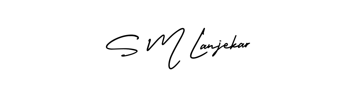 Once you've used our free online signature maker to create your best signature AmerikaSignatureDemo-Regular style, it's time to enjoy all of the benefits that S M Lanjekar name signing documents. S M Lanjekar signature style 3 images and pictures png
