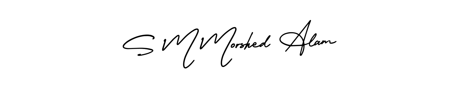 S M Morshed Alam stylish signature style. Best Handwritten Sign (AmerikaSignatureDemo-Regular) for my name. Handwritten Signature Collection Ideas for my name S M Morshed Alam. S M Morshed Alam signature style 3 images and pictures png