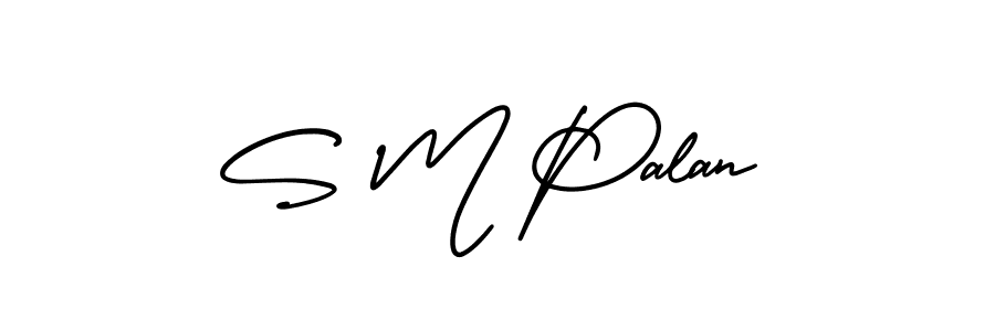 How to make S M Palan signature? AmerikaSignatureDemo-Regular is a professional autograph style. Create handwritten signature for S M Palan name. S M Palan signature style 3 images and pictures png