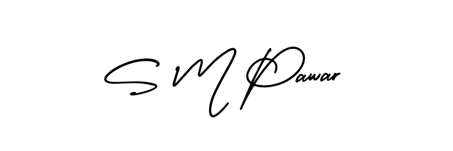 Also You can easily find your signature by using the search form. We will create S M Pawar name handwritten signature images for you free of cost using AmerikaSignatureDemo-Regular sign style. S M Pawar signature style 3 images and pictures png