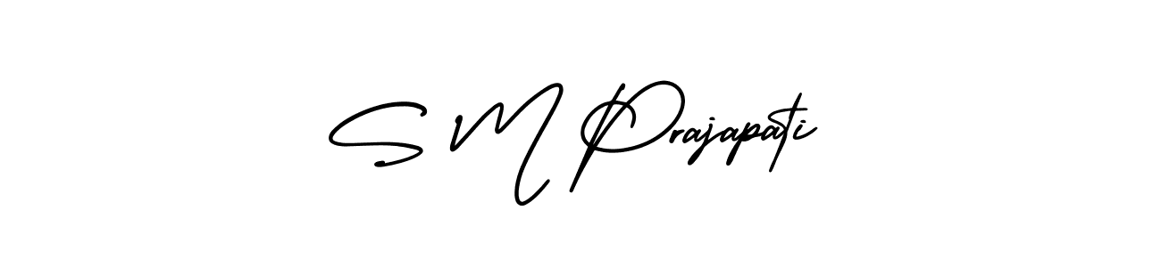 Also we have S M Prajapati name is the best signature style. Create professional handwritten signature collection using AmerikaSignatureDemo-Regular autograph style. S M Prajapati signature style 3 images and pictures png