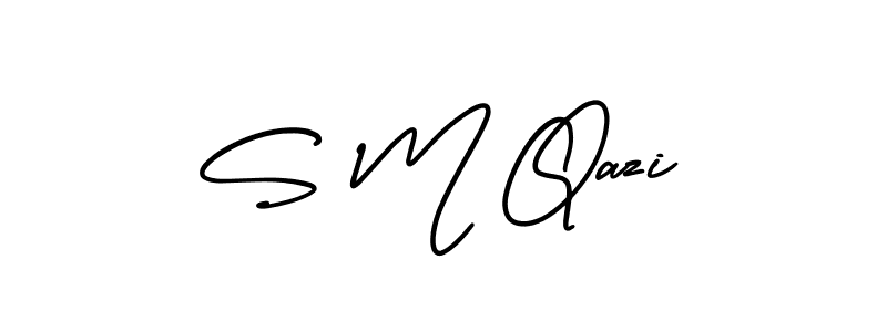 Make a beautiful signature design for name S M Qazi. With this signature (AmerikaSignatureDemo-Regular) style, you can create a handwritten signature for free. S M Qazi signature style 3 images and pictures png