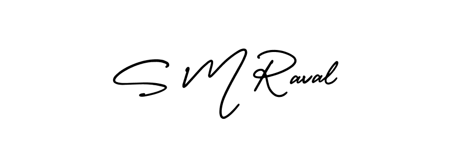 if you are searching for the best signature style for your name S M Raval. so please give up your signature search. here we have designed multiple signature styles  using AmerikaSignatureDemo-Regular. S M Raval signature style 3 images and pictures png