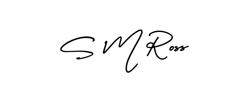 How to make S M Ross signature? AmerikaSignatureDemo-Regular is a professional autograph style. Create handwritten signature for S M Ross name. S M Ross signature style 3 images and pictures png