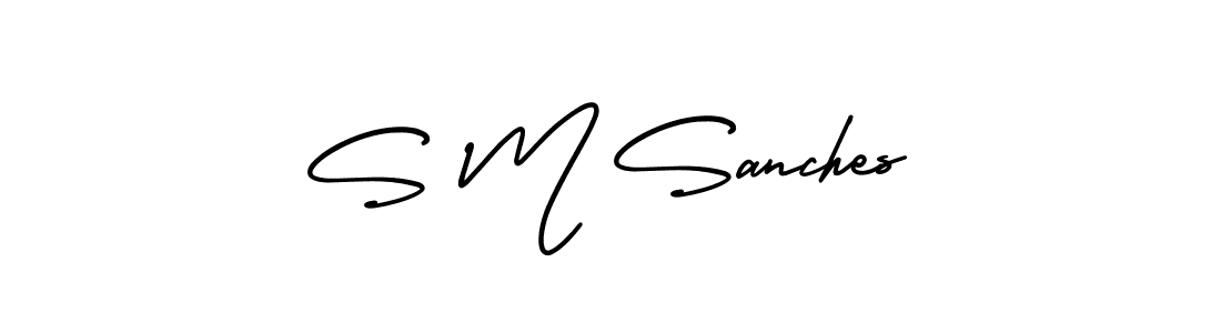 How to make S M Sanches signature? AmerikaSignatureDemo-Regular is a professional autograph style. Create handwritten signature for S M Sanches name. S M Sanches signature style 3 images and pictures png
