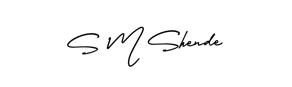 S M Shende stylish signature style. Best Handwritten Sign (AmerikaSignatureDemo-Regular) for my name. Handwritten Signature Collection Ideas for my name S M Shende. S M Shende signature style 3 images and pictures png