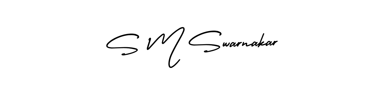 Make a short S M Swarnakar signature style. Manage your documents anywhere anytime using AmerikaSignatureDemo-Regular. Create and add eSignatures, submit forms, share and send files easily. S M Swarnakar signature style 3 images and pictures png
