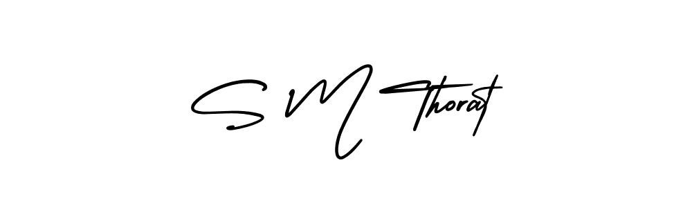 It looks lik you need a new signature style for name S M Thorat. Design unique handwritten (AmerikaSignatureDemo-Regular) signature with our free signature maker in just a few clicks. S M Thorat signature style 3 images and pictures png
