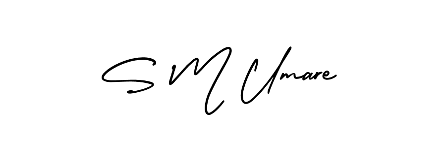 if you are searching for the best signature style for your name S M Umare. so please give up your signature search. here we have designed multiple signature styles  using AmerikaSignatureDemo-Regular. S M Umare signature style 3 images and pictures png