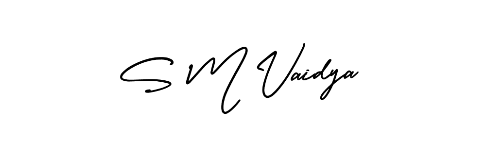 How to make S M Vaidya signature? AmerikaSignatureDemo-Regular is a professional autograph style. Create handwritten signature for S M Vaidya name. S M Vaidya signature style 3 images and pictures png