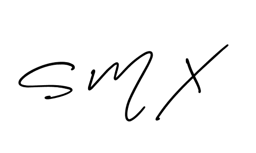 How to make S M X name signature. Use AmerikaSignatureDemo-Regular style for creating short signs online. This is the latest handwritten sign. S M X signature style 3 images and pictures png