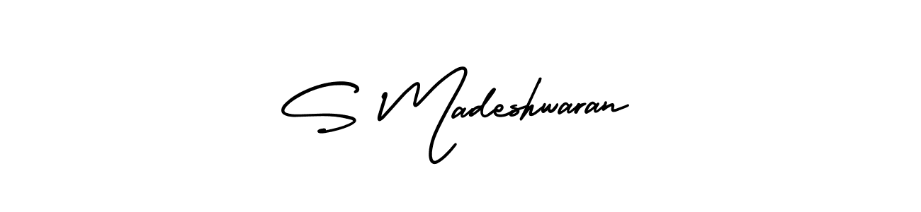 AmerikaSignatureDemo-Regular is a professional signature style that is perfect for those who want to add a touch of class to their signature. It is also a great choice for those who want to make their signature more unique. Get S Madeshwaran name to fancy signature for free. S Madeshwaran signature style 3 images and pictures png