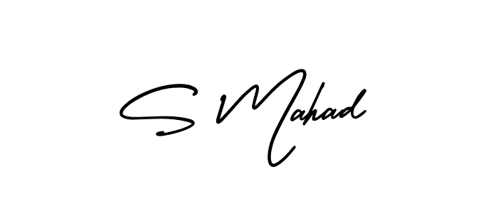 How to make S Mahad name signature. Use AmerikaSignatureDemo-Regular style for creating short signs online. This is the latest handwritten sign. S Mahad signature style 3 images and pictures png
