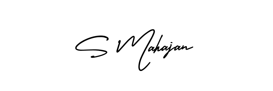 You should practise on your own different ways (AmerikaSignatureDemo-Regular) to write your name (S Mahajan) in signature. don't let someone else do it for you. S Mahajan signature style 3 images and pictures png