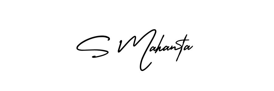 Make a beautiful signature design for name S Mahanta. With this signature (AmerikaSignatureDemo-Regular) style, you can create a handwritten signature for free. S Mahanta signature style 3 images and pictures png