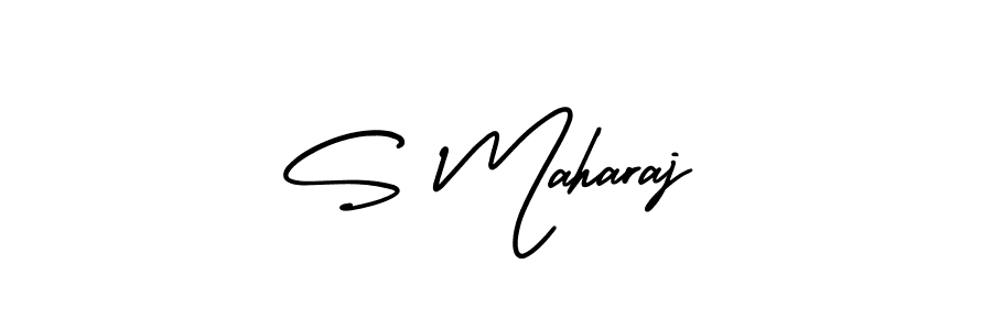 Make a beautiful signature design for name S Maharaj. With this signature (AmerikaSignatureDemo-Regular) style, you can create a handwritten signature for free. S Maharaj signature style 3 images and pictures png