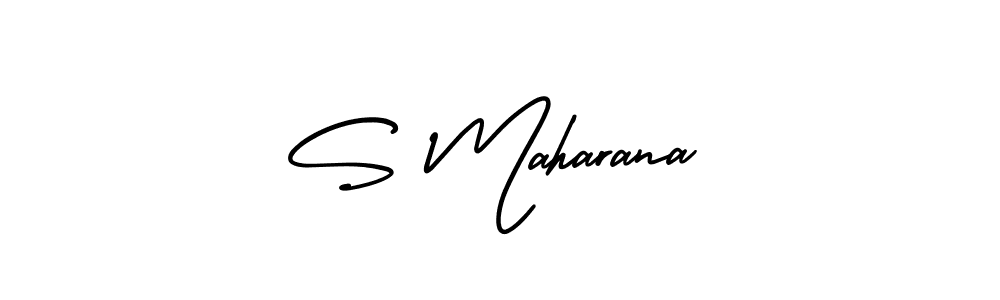 Use a signature maker to create a handwritten signature online. With this signature software, you can design (AmerikaSignatureDemo-Regular) your own signature for name S Maharana. S Maharana signature style 3 images and pictures png
