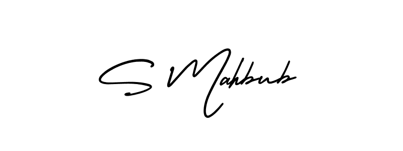 How to make S Mahbub name signature. Use AmerikaSignatureDemo-Regular style for creating short signs online. This is the latest handwritten sign. S Mahbub signature style 3 images and pictures png