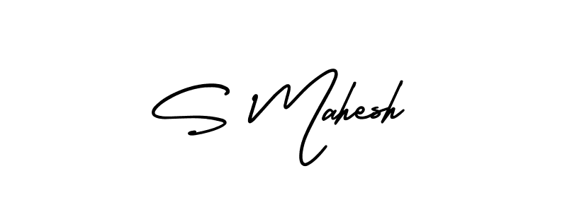 Make a beautiful signature design for name S Mahesh. With this signature (AmerikaSignatureDemo-Regular) style, you can create a handwritten signature for free. S Mahesh signature style 3 images and pictures png
