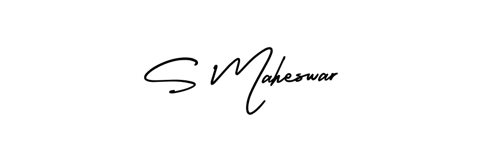 Design your own signature with our free online signature maker. With this signature software, you can create a handwritten (AmerikaSignatureDemo-Regular) signature for name S Maheswar. S Maheswar signature style 3 images and pictures png