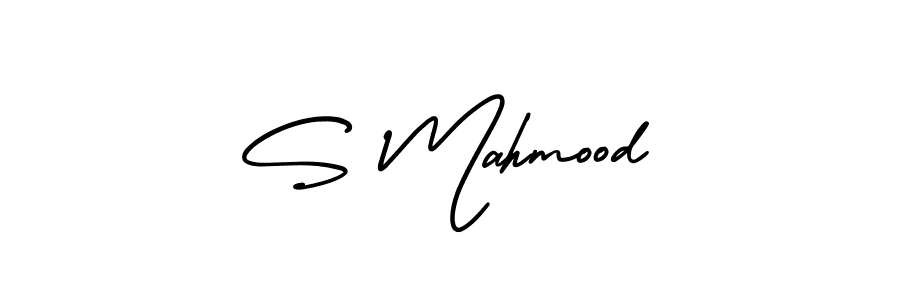 Use a signature maker to create a handwritten signature online. With this signature software, you can design (AmerikaSignatureDemo-Regular) your own signature for name S Mahmood. S Mahmood signature style 3 images and pictures png