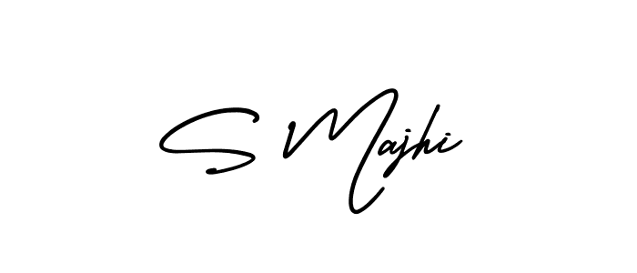 S Majhi stylish signature style. Best Handwritten Sign (AmerikaSignatureDemo-Regular) for my name. Handwritten Signature Collection Ideas for my name S Majhi. S Majhi signature style 3 images and pictures png