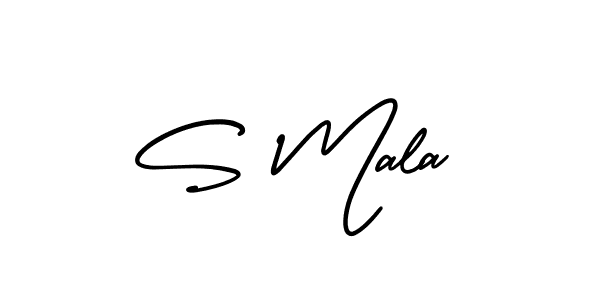 Also we have S Mala name is the best signature style. Create professional handwritten signature collection using AmerikaSignatureDemo-Regular autograph style. S Mala signature style 3 images and pictures png