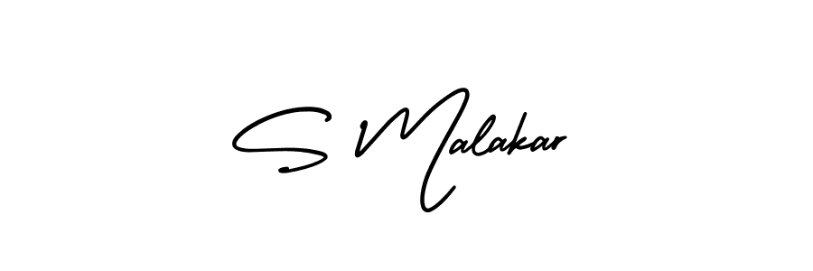 Create a beautiful signature design for name S Malakar. With this signature (AmerikaSignatureDemo-Regular) fonts, you can make a handwritten signature for free. S Malakar signature style 3 images and pictures png