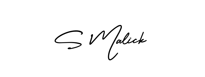 Also we have S Malick name is the best signature style. Create professional handwritten signature collection using AmerikaSignatureDemo-Regular autograph style. S Malick signature style 3 images and pictures png