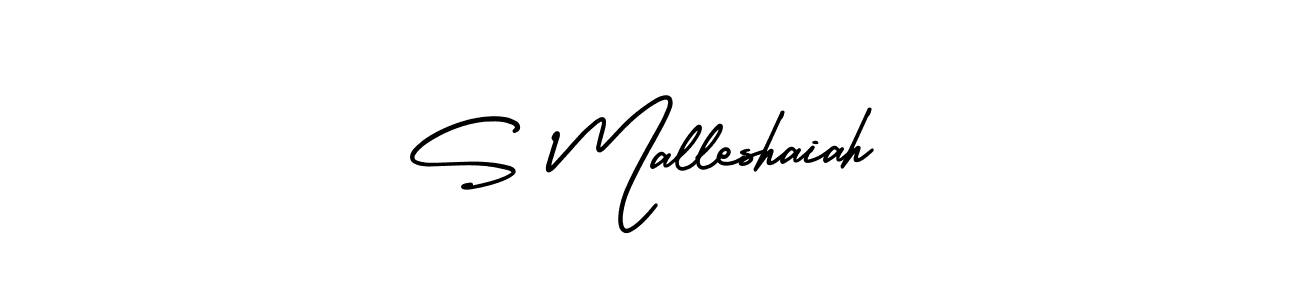 How to make S Malleshaiah name signature. Use AmerikaSignatureDemo-Regular style for creating short signs online. This is the latest handwritten sign. S Malleshaiah signature style 3 images and pictures png
