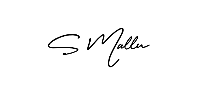 Make a beautiful signature design for name S Mallu. Use this online signature maker to create a handwritten signature for free. S Mallu signature style 3 images and pictures png
