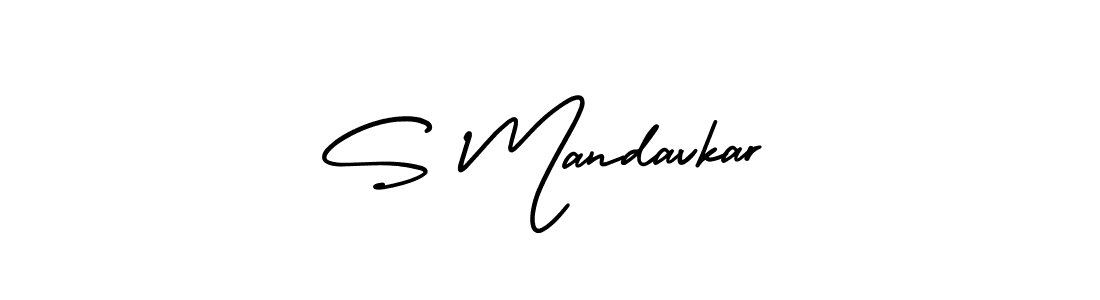 How to make S Mandavkar name signature. Use AmerikaSignatureDemo-Regular style for creating short signs online. This is the latest handwritten sign. S Mandavkar signature style 3 images and pictures png