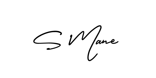 Design your own signature with our free online signature maker. With this signature software, you can create a handwritten (AmerikaSignatureDemo-Regular) signature for name S Mane. S Mane signature style 3 images and pictures png