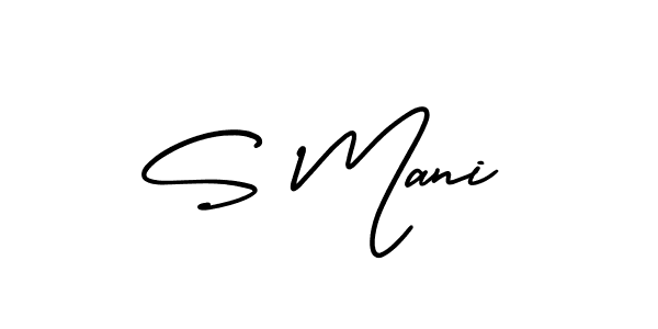 Create a beautiful signature design for name S Mani. With this signature (AmerikaSignatureDemo-Regular) fonts, you can make a handwritten signature for free. S Mani signature style 3 images and pictures png