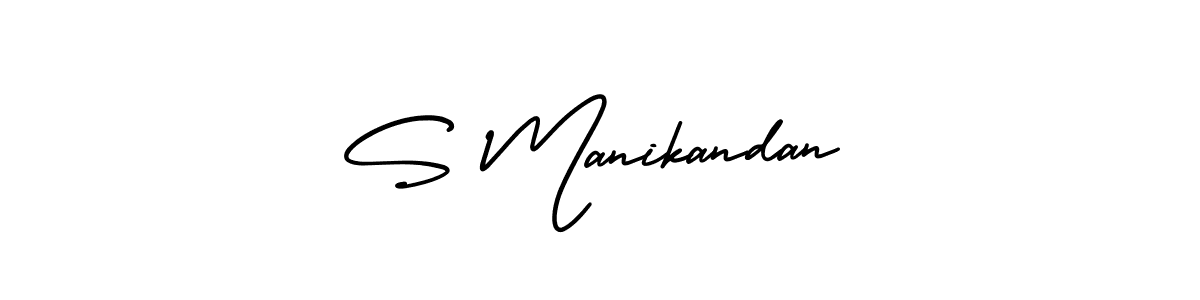 S Manikandan stylish signature style. Best Handwritten Sign (AmerikaSignatureDemo-Regular) for my name. Handwritten Signature Collection Ideas for my name S Manikandan. S Manikandan signature style 3 images and pictures png