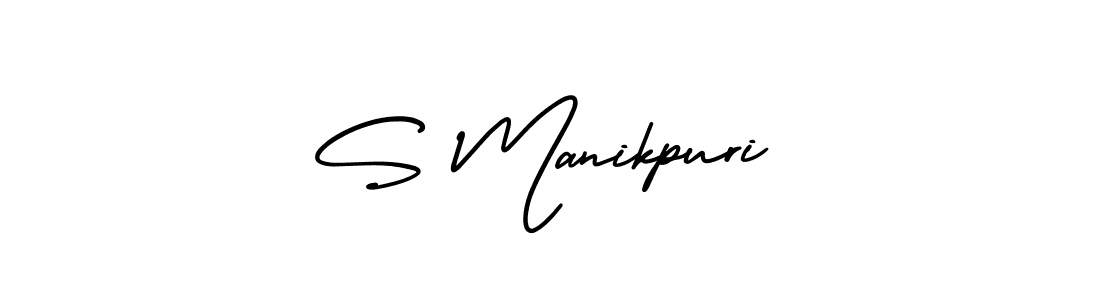 Make a beautiful signature design for name S Manikpuri. With this signature (AmerikaSignatureDemo-Regular) style, you can create a handwritten signature for free. S Manikpuri signature style 3 images and pictures png