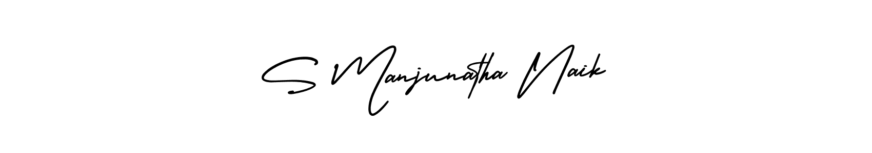 How to make S Manjunatha Naik signature? AmerikaSignatureDemo-Regular is a professional autograph style. Create handwritten signature for S Manjunatha Naik name. S Manjunatha Naik signature style 3 images and pictures png