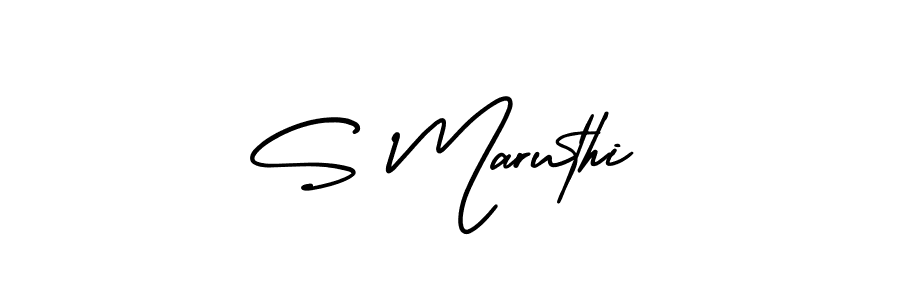 S Maruthi stylish signature style. Best Handwritten Sign (AmerikaSignatureDemo-Regular) for my name. Handwritten Signature Collection Ideas for my name S Maruthi. S Maruthi signature style 3 images and pictures png
