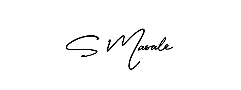 Make a beautiful signature design for name S Masale. With this signature (AmerikaSignatureDemo-Regular) style, you can create a handwritten signature for free. S Masale signature style 3 images and pictures png