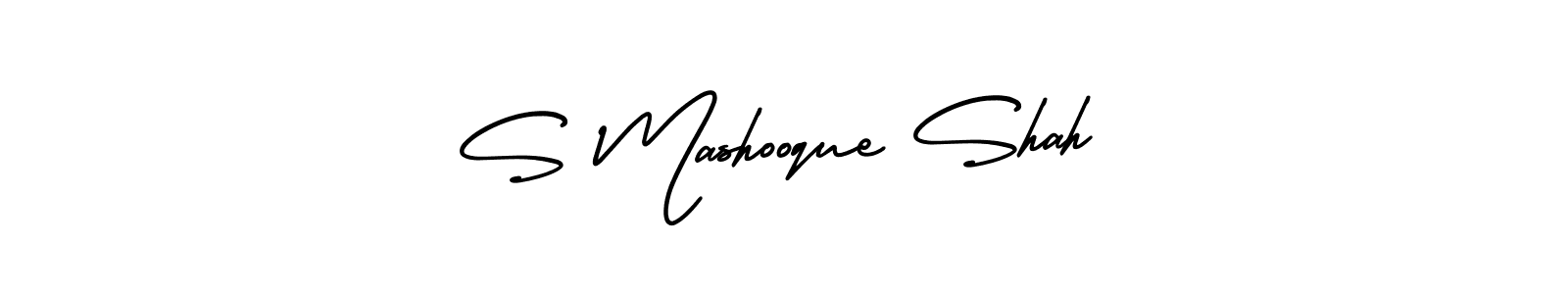 Also we have S Mashooque Shah name is the best signature style. Create professional handwritten signature collection using AmerikaSignatureDemo-Regular autograph style. S Mashooque Shah signature style 3 images and pictures png